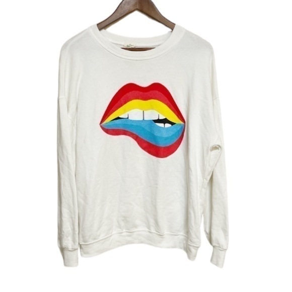 Blue Buttercup Rainbow Lip Sweatshirt - Picture 2 of 5